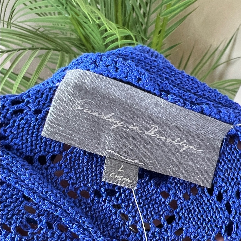 NWT Anthropologie Sunday in Brooklyn Halter Crochet Swim Cover Up Midi Dress L - Picture 10 of 13